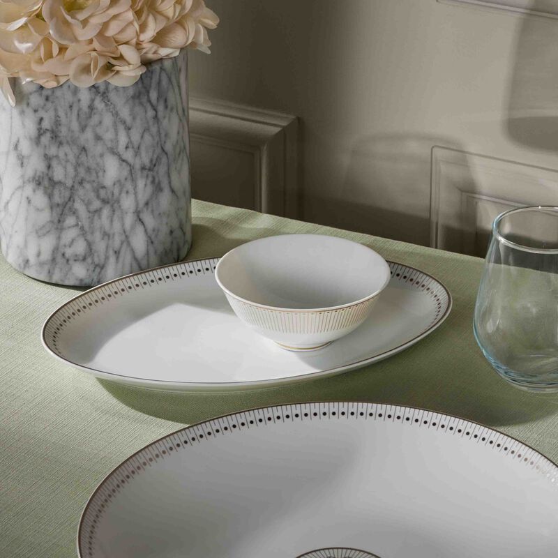 كريستوفل طبق مالميزون إمبيريال بيضاوي الشكل أبيض 28 سم