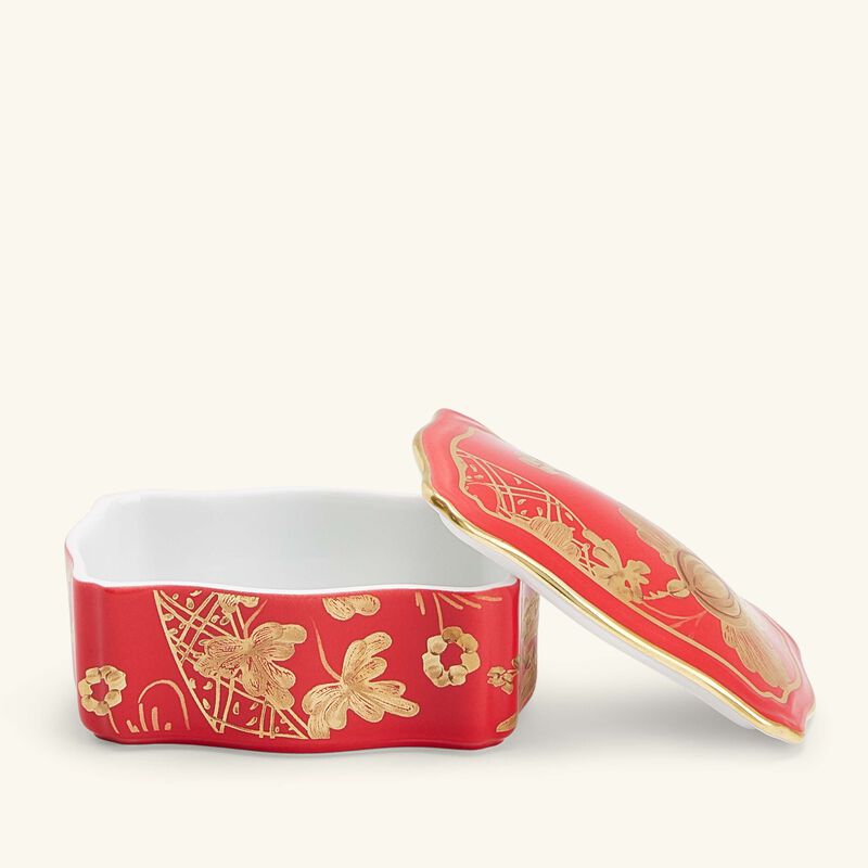 Oriente Italiano Jewelry Box Red ginori 1735 oriente italiano jewelry box red