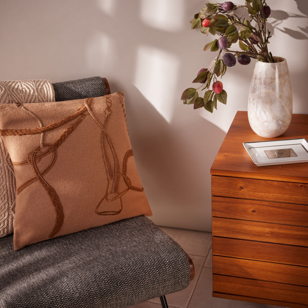 ralph lauren home equestrian knit throw pillow