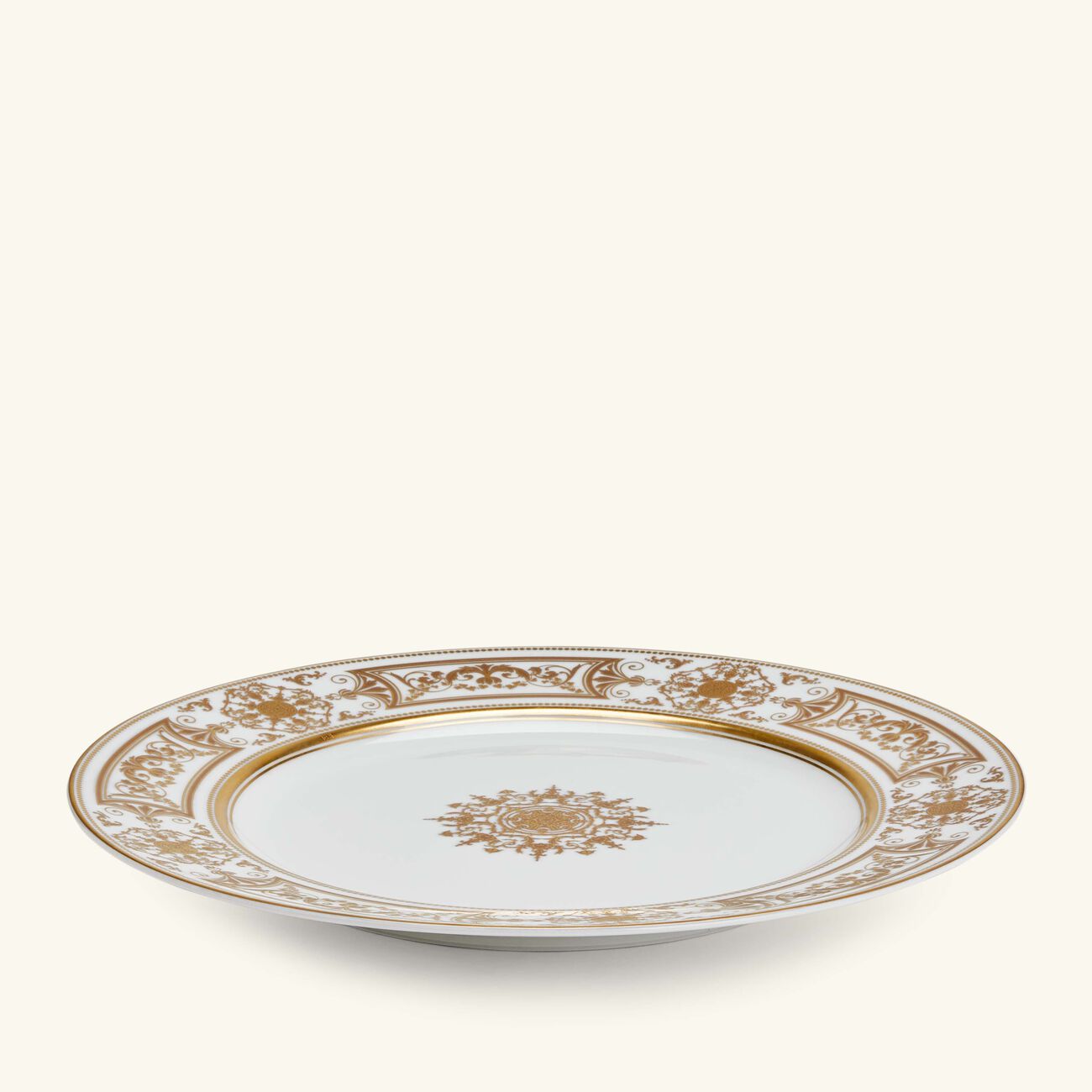 bernardaud aux rois dinner plate round gold 26cm
