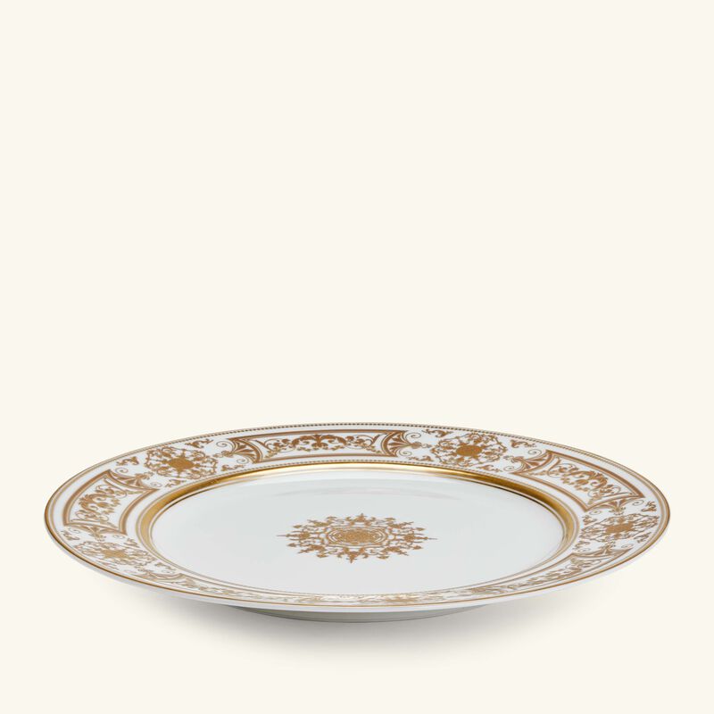 bernardaud aux rois dinner plate round gold 26cm