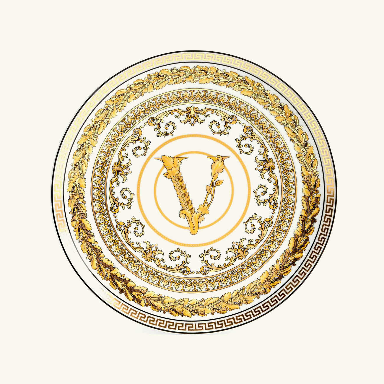 versace virtus gala plate round white 17cm
