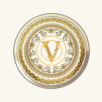 versace virtus gala plate round white 17cm
