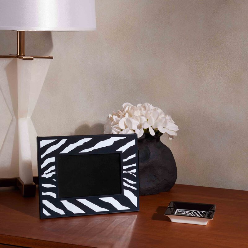 dolce gabbana casa zebra wooden picture frame black 17xx22cm