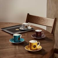 bernardaud aboro coffee cup   saucer set of 4