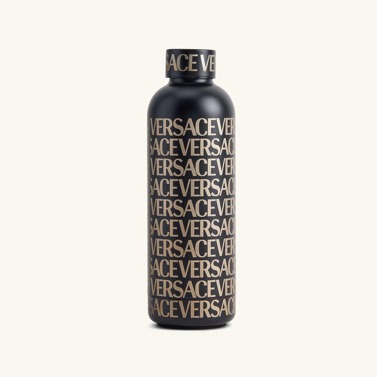 versace allover water bottle black