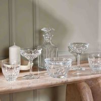 baccarat massena drinking glass large clear set of 2