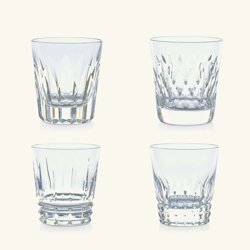 baccarat vintage drinking glass clear set of 4