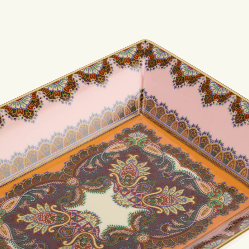 etro thistle rectangular tray pink