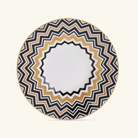 ميسوني هوم طقم زيك زاك جاريس المؤلف من 6 فناجين للقهوة مع صحونها باللون الذهبي