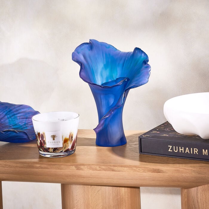 Arum Vase Medium Blue daum arum vase medium blue