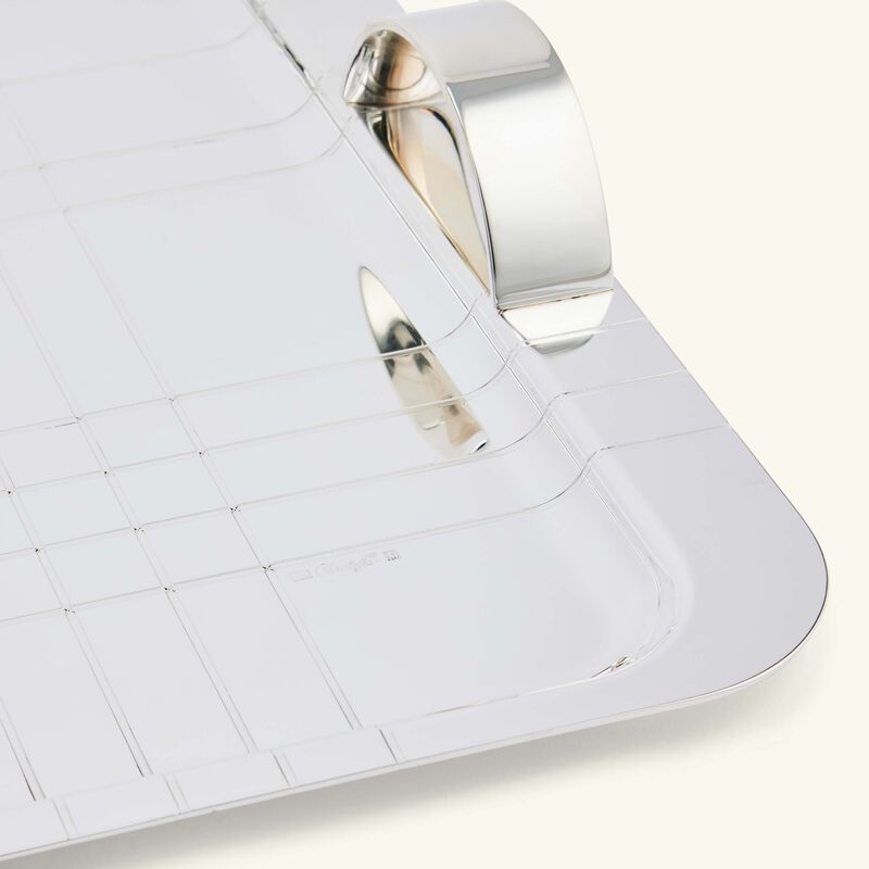 christofle graphik serving tray rectangular large silver plated