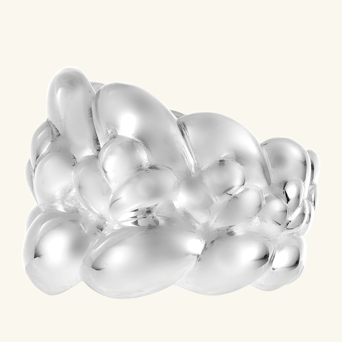 christofle babylone large bangle ring sterling silver size 51