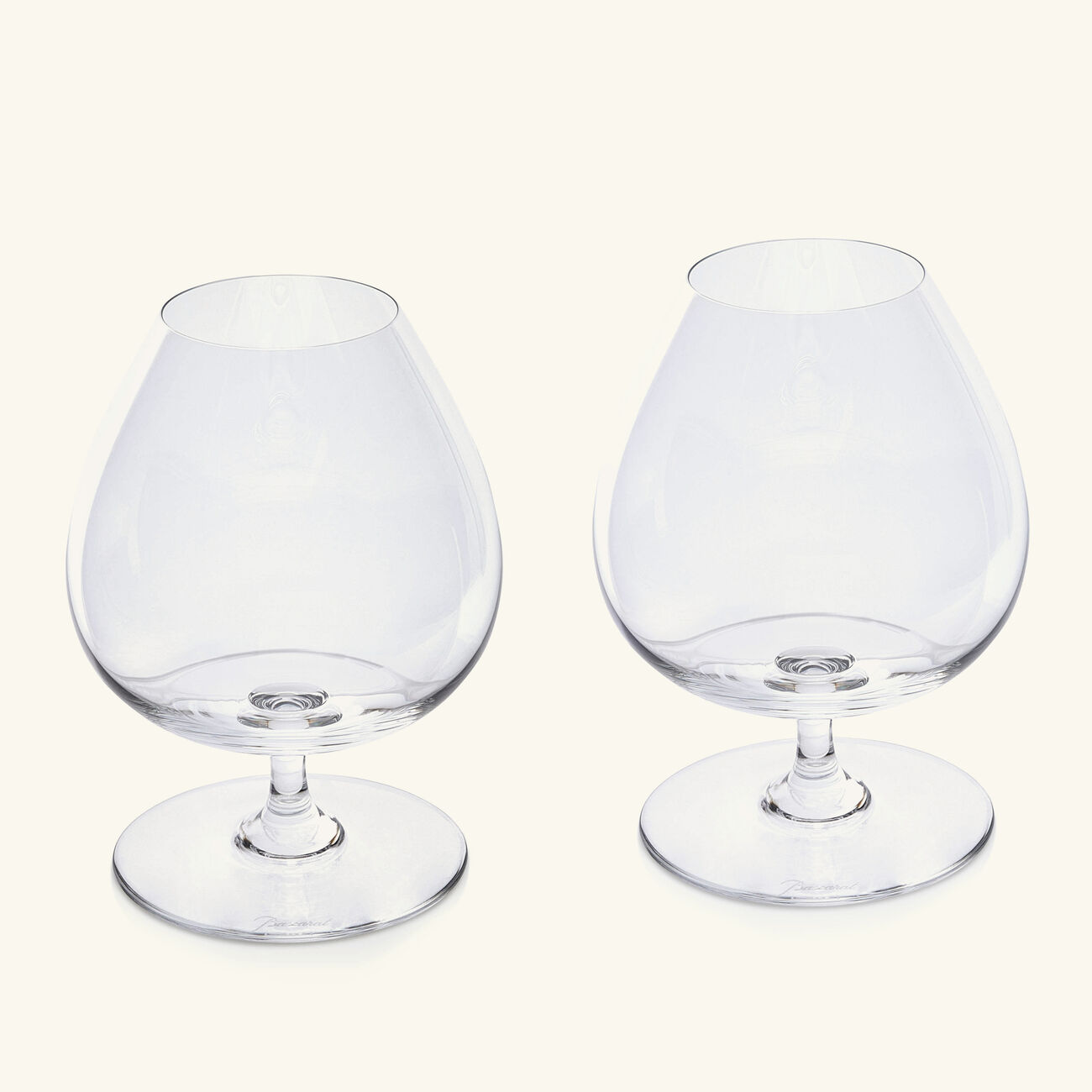 baccarat cognac glass clear set of 2