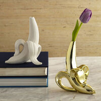 Banana Bud Vase Small White jonathan adler banana bud vase small white