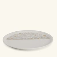 دملاج طبق الضيافة حياة ذهبي بتصميم دائري 32 سم