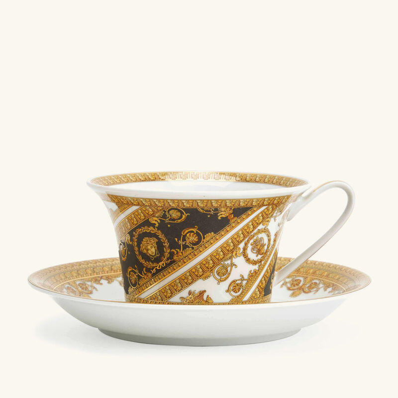 I Love Baroque Tea Cup Set Black versace i love baroque tea cup set black
