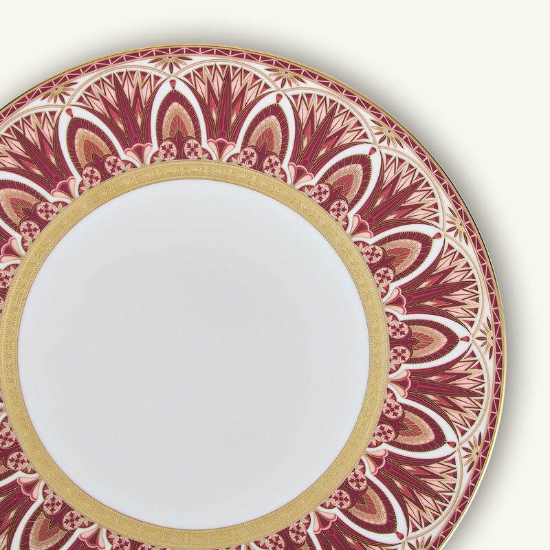 haviland reves du nil pourpre plaid dinner plate red 27cm