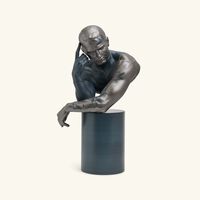 lladro reflections of nature him sculpture medium black