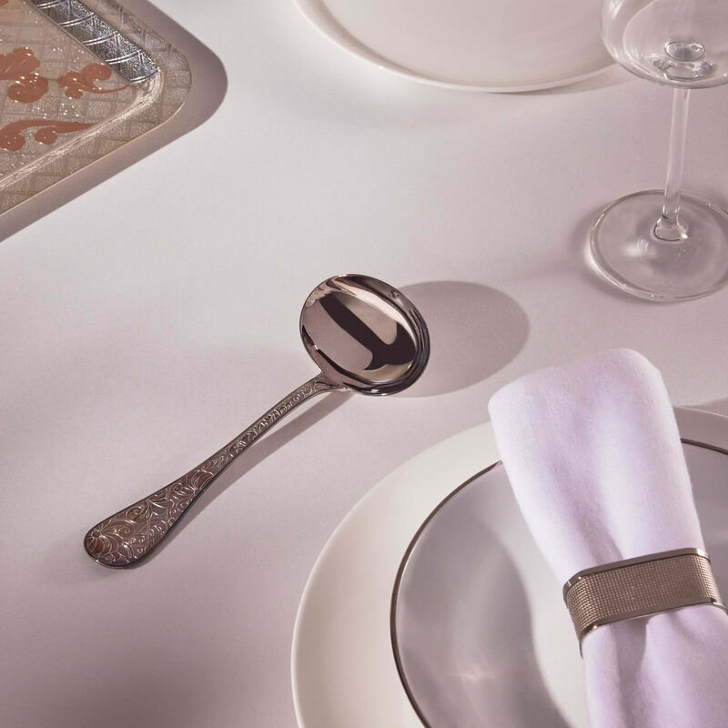 christofle jardin d eden gravy ladle silver plated