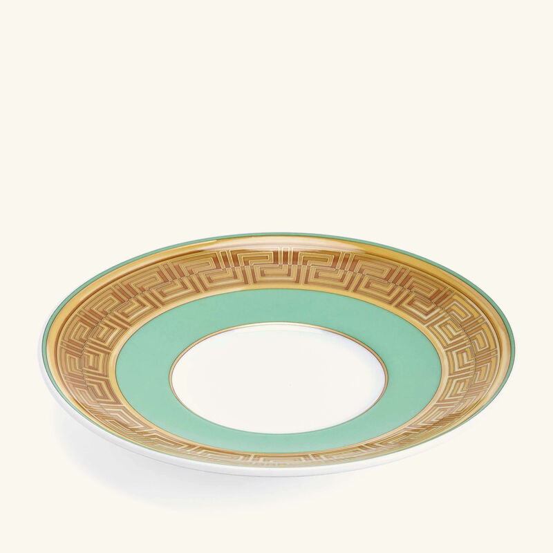 فيرساتشي فنجان القهوة جرين كوين مع صحنه أخضر