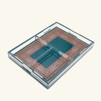 Cachemire Tray Rectangular Green Set Of 4 etro cachemire tray rectangular green set of 4