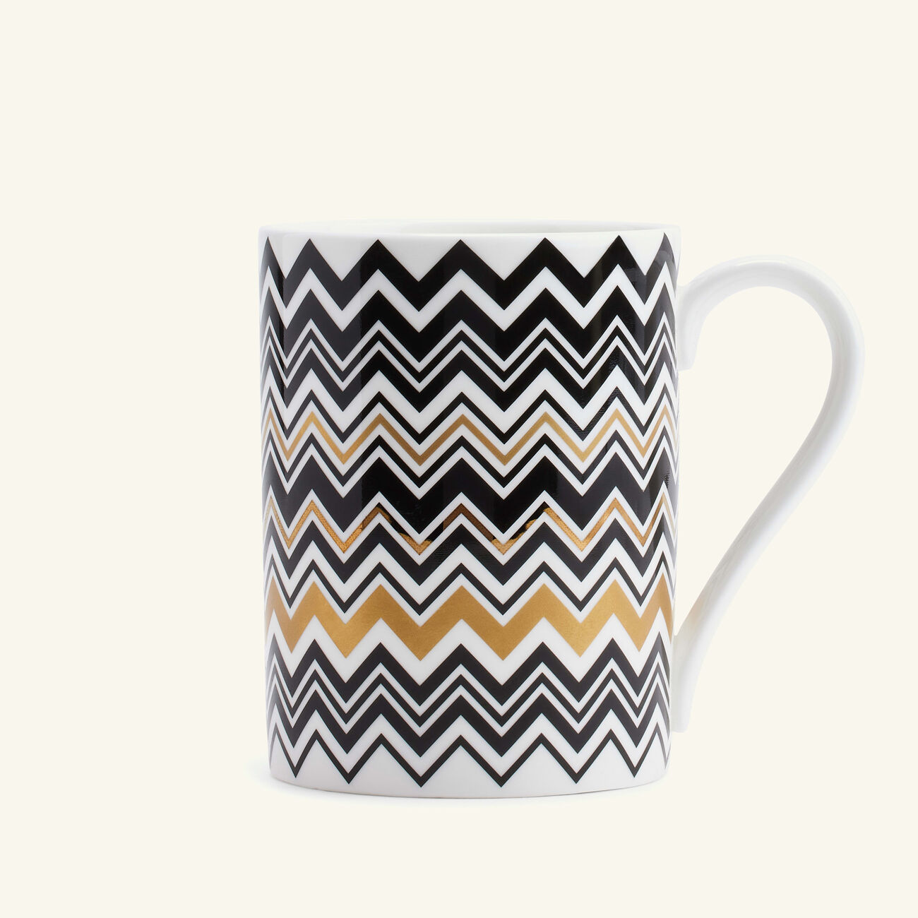 ميسوني هوم كوب الشاي والقهوة زيك زاك جاريس باللون الذهبي