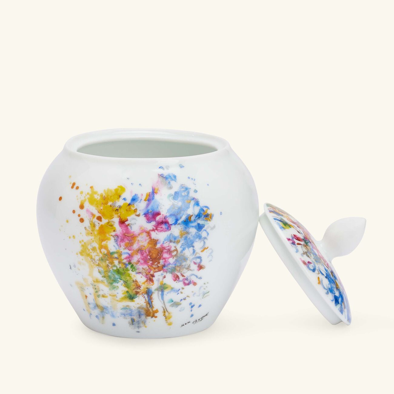 Bouquet De Fleurs Sugar Bowl Yellow bernardaud bouquet de fleurs sugar bowl yellow