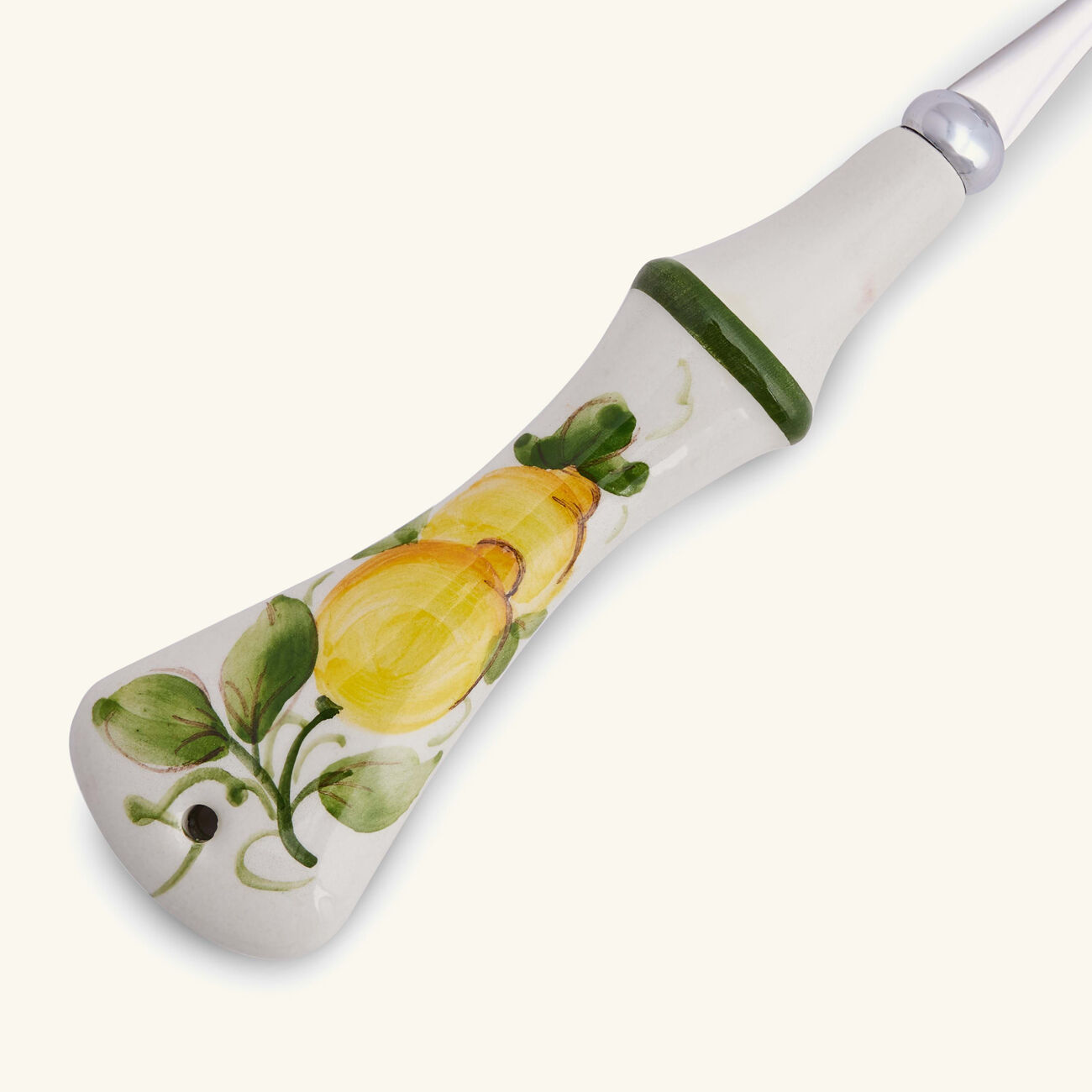 Lemon Ceramic Serving Spoon White les ottomans lemon ceramic serving spoon white