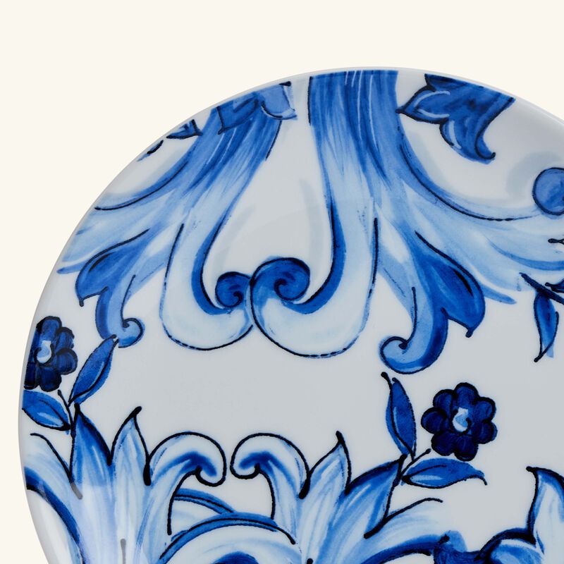 dolce gabbana casa blu mediterraneo fiore piccolo dessert plate blue round 19cm set of 2