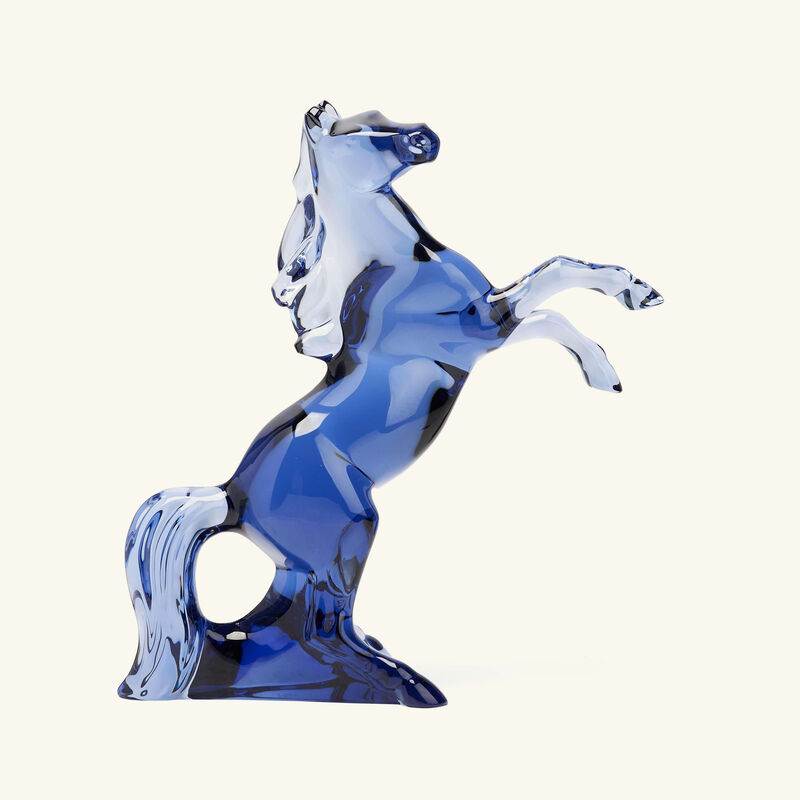 baccarat marengo midnight horse sculpture medium blue