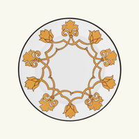 pinto paris jaipur dinner plate round orange 26cm