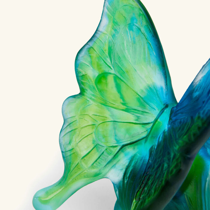 daum butterfly figurine mini blue