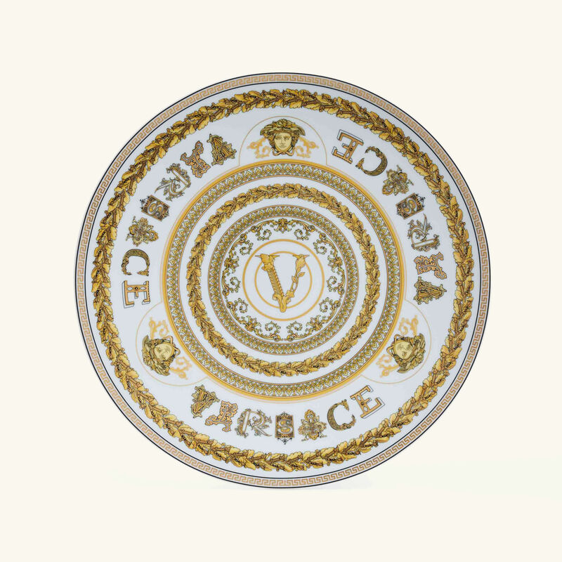 versace virtus gala charger plate round white 33cm
