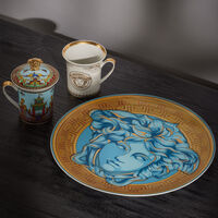 Medusa Amplified Blue Coin Charger Plate Round Blue 33cm versace medusa amplified blue coin charger plate round blue 33cm