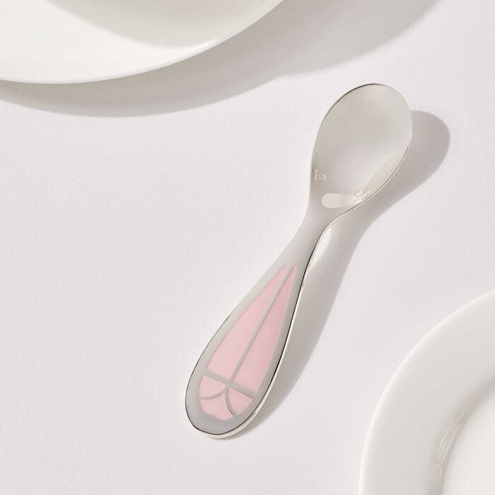 christofle quartz talisman baby spoon pink