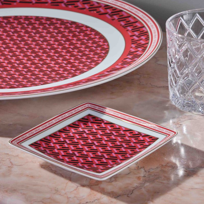 La Greca Trinket Tray Square Red versace la greca trinket tray square red