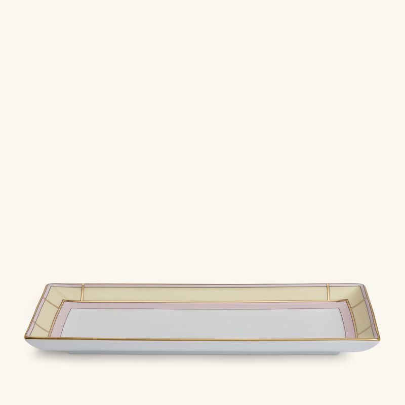 جينوري 1735 طبق ديفا المستطيل للتقديم باللون الأصفر 29 سم