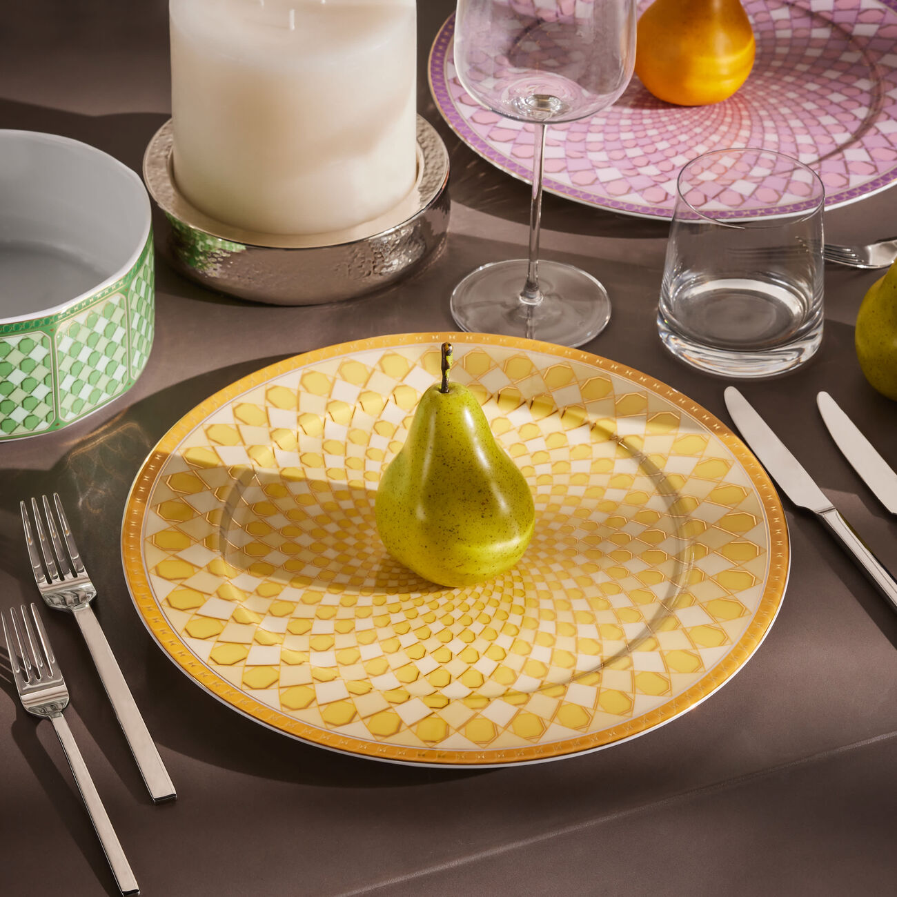 روزنتال طبق سيغنوم جونكيل كبير دائري أصفر 33 سم