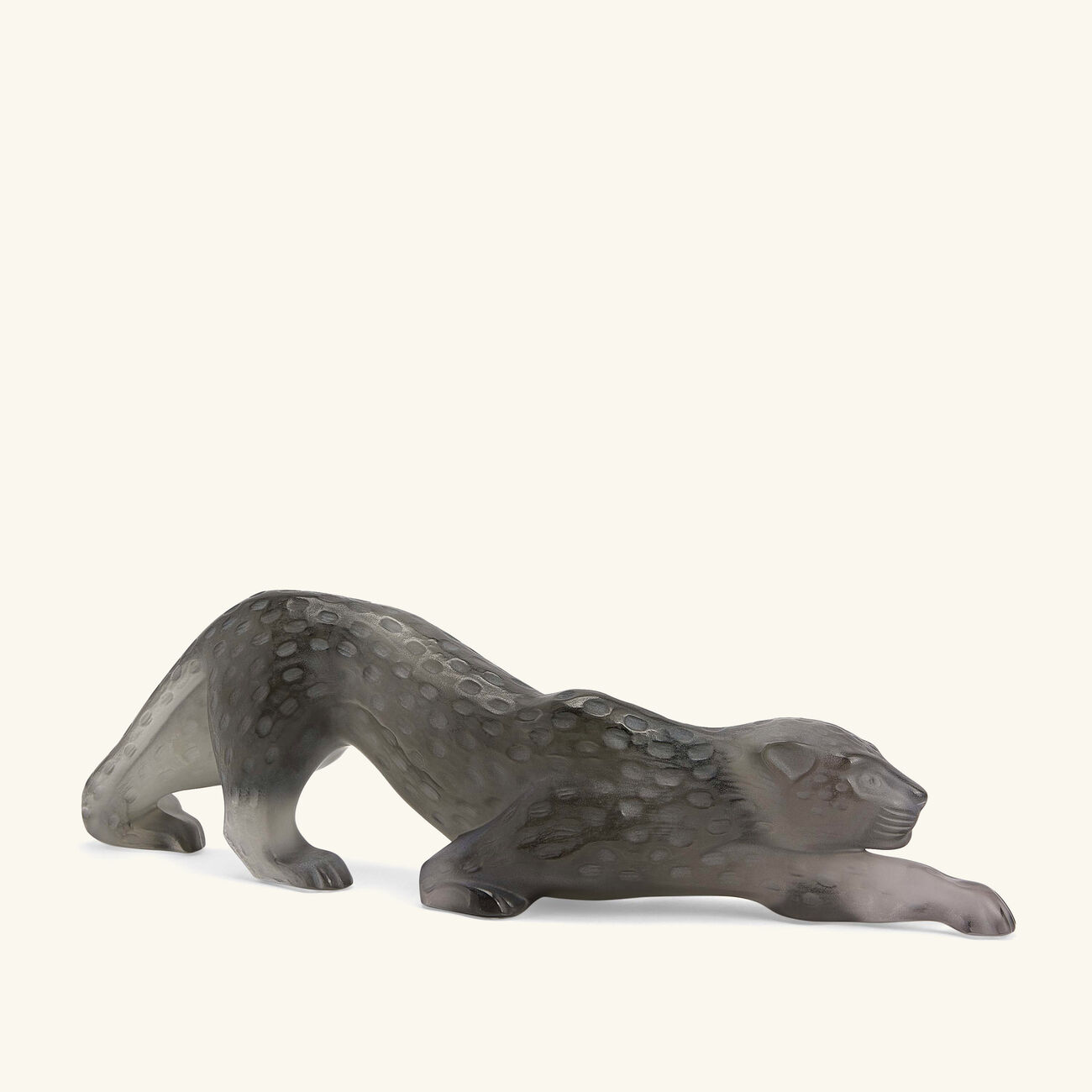 lalique zeila panther sculpture medium grey