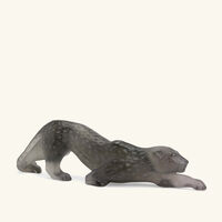 lalique zeila panther sculpture medium grey