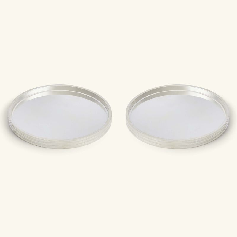 K+T Coaster Silver Plated Set Of 2 christofle k t coaster silver plated set of 2