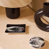 fornasetti mano con coccinella ashtray rectangular black