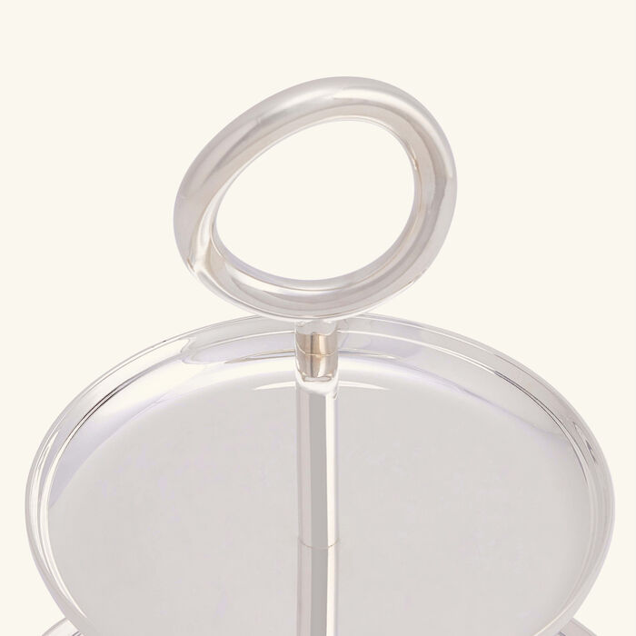 christofle vertigo cake stand 2 tier silver plated