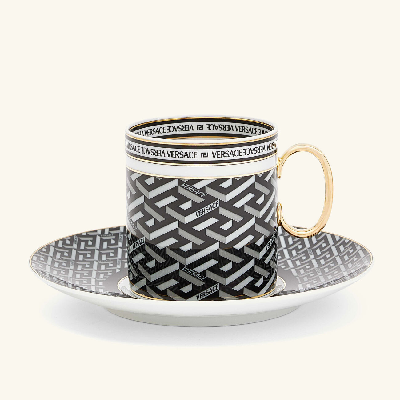 La Greca Signature Coffee Cup Pattern versace la greca signature coffee cup pattern