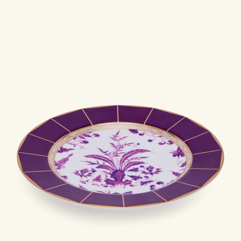 bernardaud prunus bread   butter plate round purple 16cm