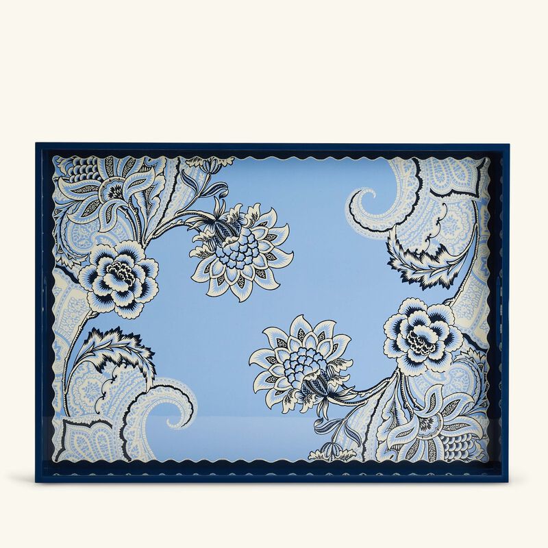 etro bloom tray rectangular blue