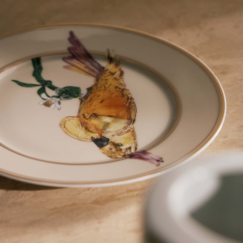 rosenthal idyllia bread   butter plate round cockatoo 18 cm