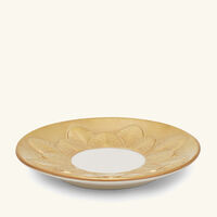 فيلاري فنجان الشاي بيكوك مع صحنه باللون الذهبي