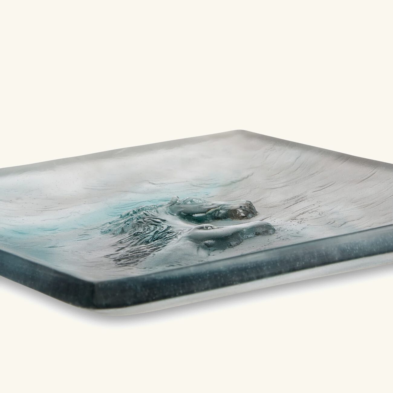 Cavalcade Trinket Tray Square Small Grey daum cavalcade trinket tray square small grey